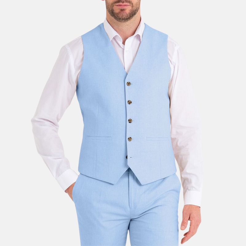 3 Piece Sky Blue Suit