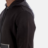 zipper hoodie black