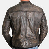 mens brown leather jacket