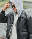 Air-Mens-Aviator-Black-Hooded-Real-Leather-Jakcet