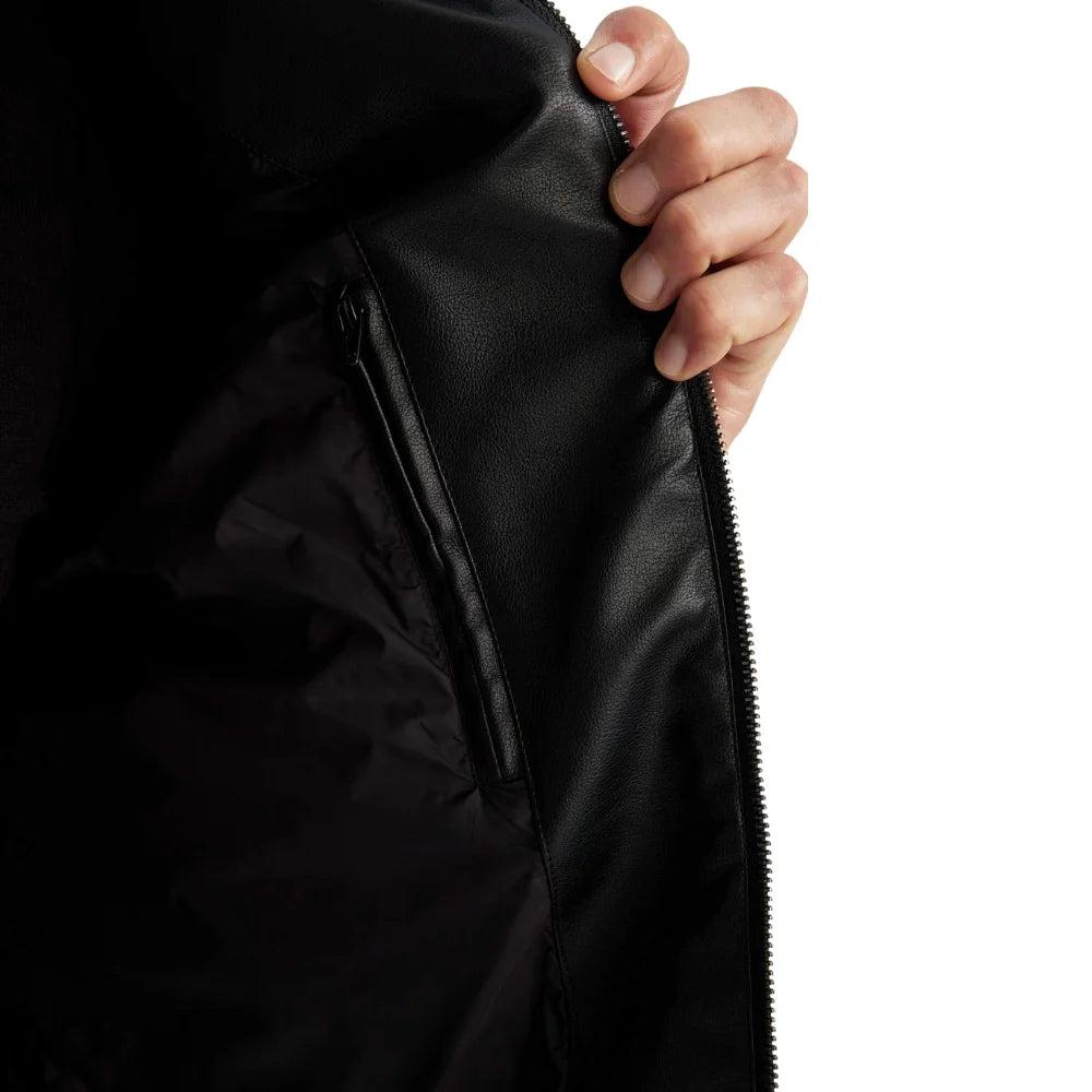 Men's Black Quilted Biker Leather Jacket