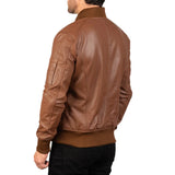 Brown-leather-bomber-jacket-mens