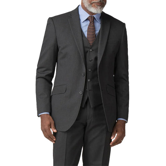 Charcoal-Grey-Tailored-Fit-Mens-Three -Piece-Suit