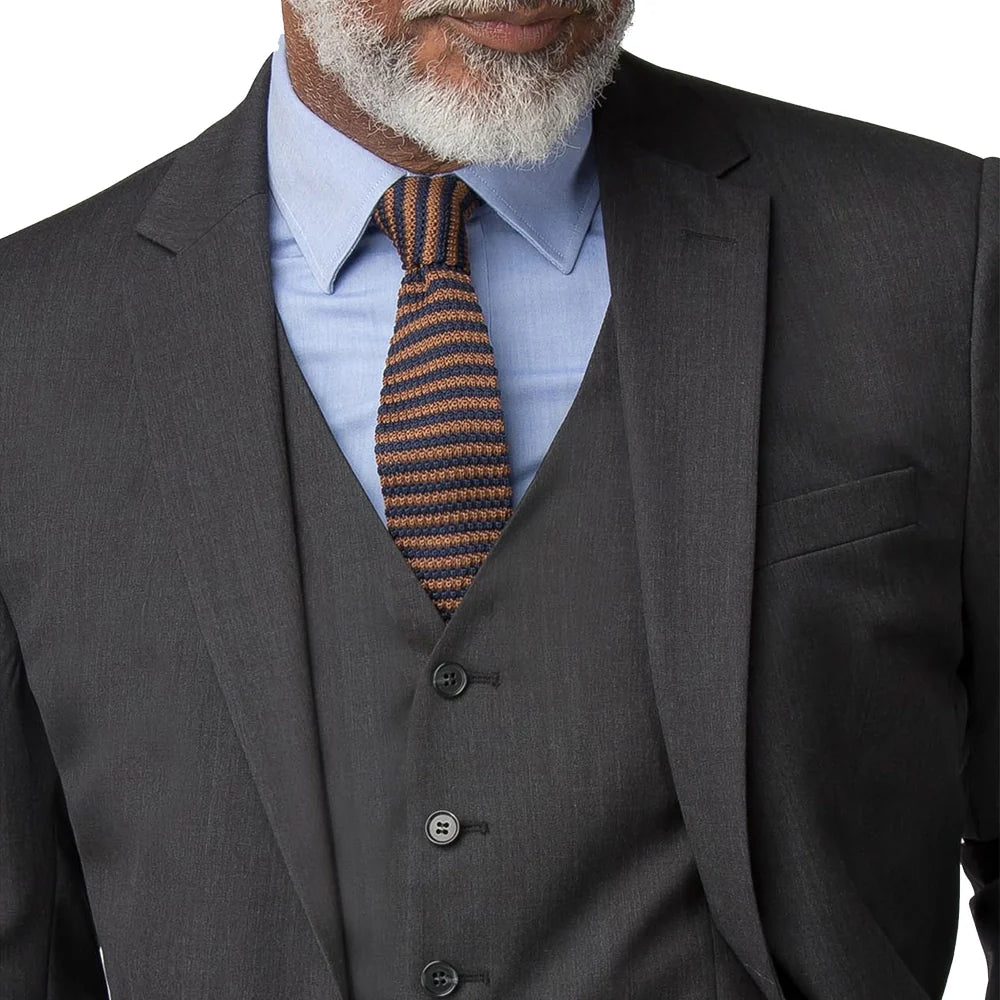 Charcoal-Grey-Tailored-Three -Piece-Suit