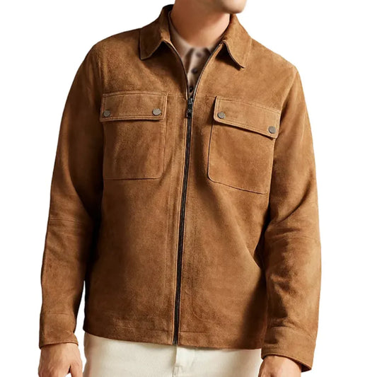 Frasier 2023 Kelsey Grammer Brown Suede Jacket