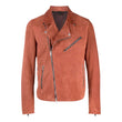 Men’s Asymmetrical Orange Suede Moto Jacket (1)