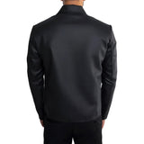 Men’s Black Leather Shirt Collar Jacket