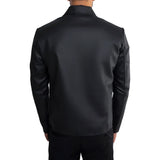 Men’s Black Leather Shirt Collar Jacket