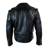 Men's Black Leather Biker Jacket