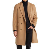 Men's Classic Beige Wool Trench Coat