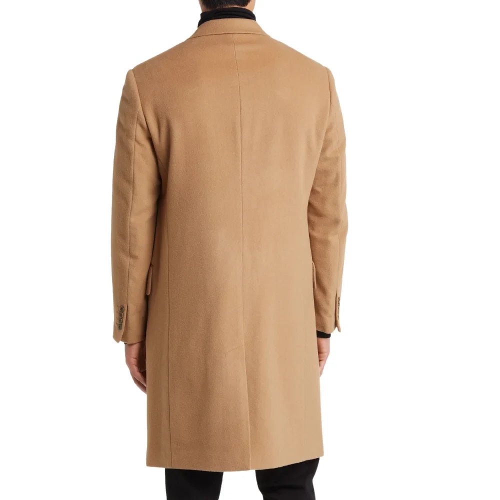 Men's Classic Beige Wool Trench Coat