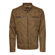 Men's Cognac Brown Suede Leather Jacket