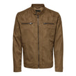 Men's Cognac Brown Suede Leather Jacket