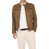 Men's Cognac Brown Suede Leather Jacket