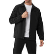 Mens Shirt Collar Black Cotton Jacket