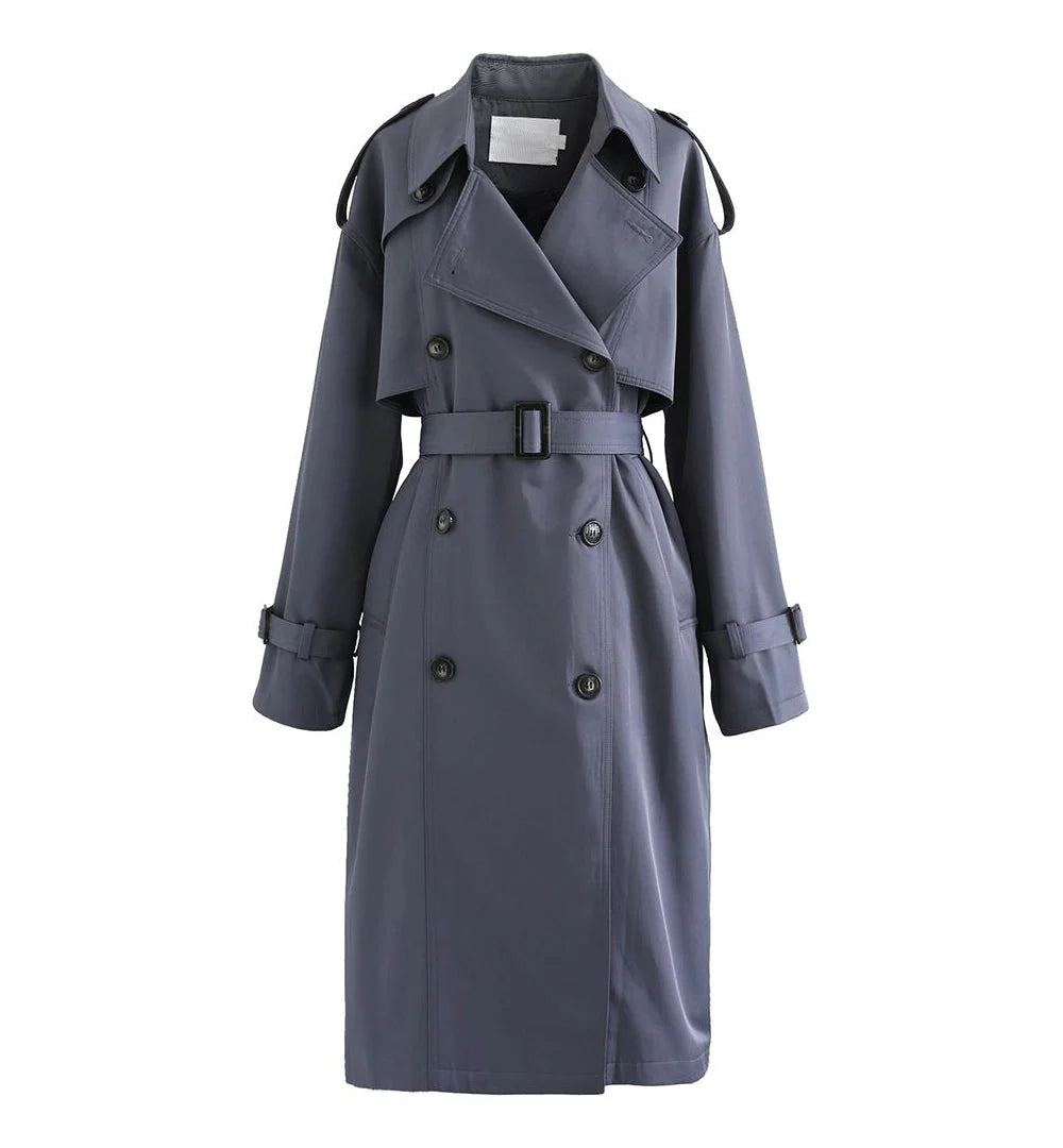 Men's Wool Pitt Grey Trench Coat