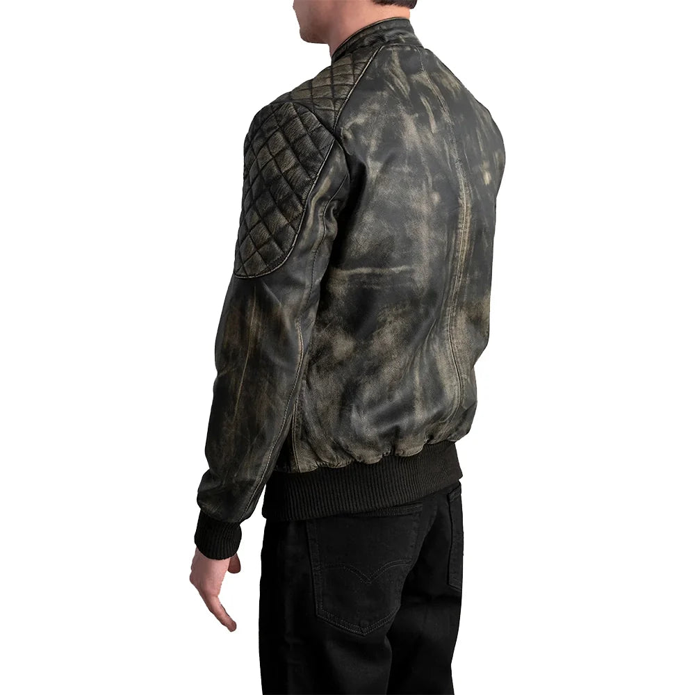 Mens-distressed-brown-leather-jacket