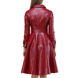 Red-Froc-style-leather-long-Dress-Jacket-Womens