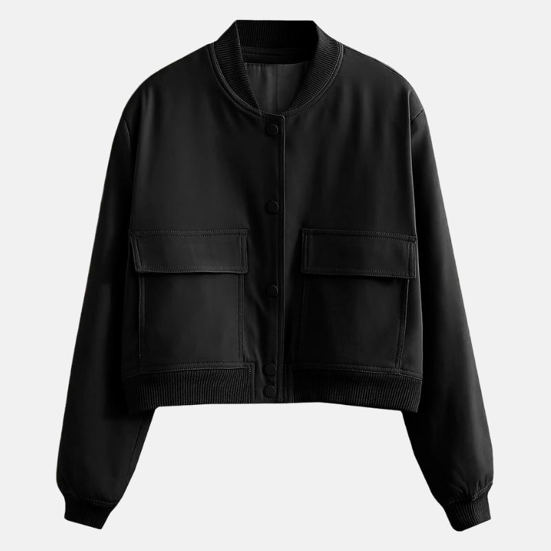 Womens-black-bomber-jacket