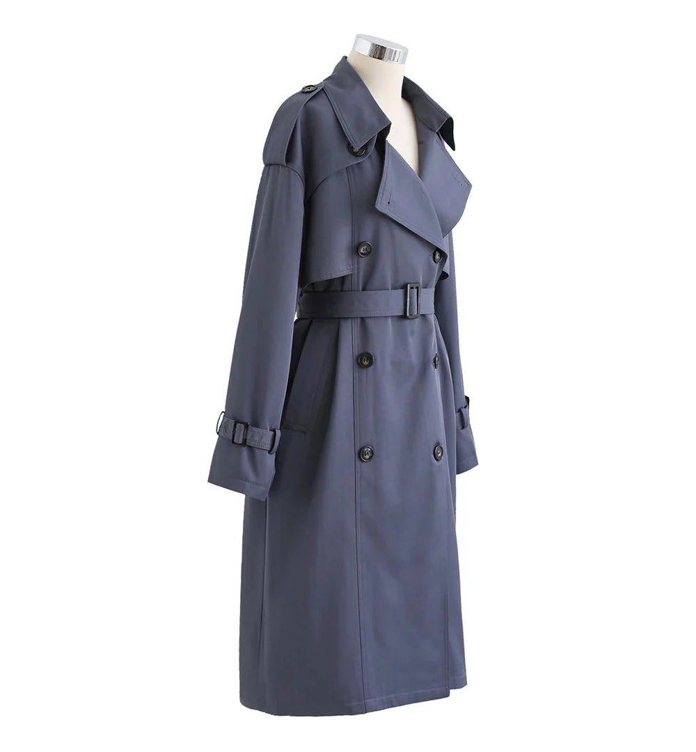 Men's Wool Pitt Grey Trench Coat