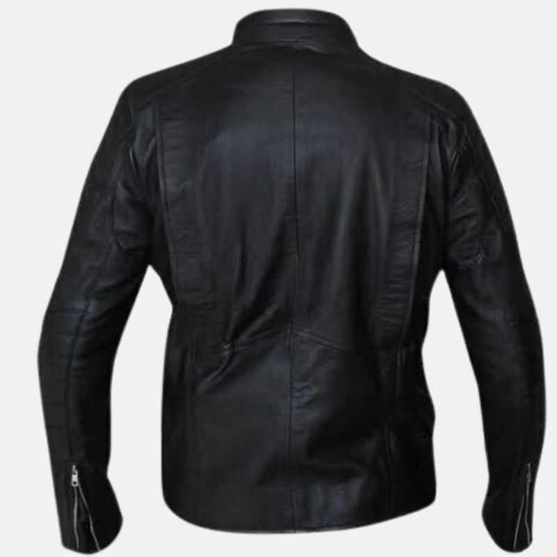 Men's Perfect Halloween Costume Adult's Motorcycle Black Leather Jacket