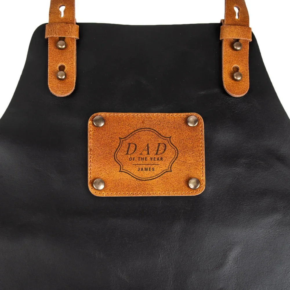 Personalized Genuine Leather Apron with Your Name on it