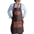 Mens Full Grain The Grill Master Leather Bbq Apron