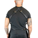 Mens Water and Fire Resistant Genuine Leather Welding Apron