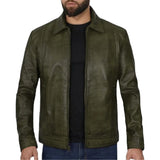 army-green-herrington-leather-jacket