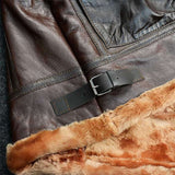 B3 Brown Leather Shearling Jacket - Trendy Jacket