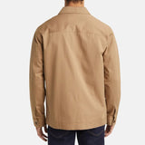 Beige Shirt Style Cotton Jacket For Mens 