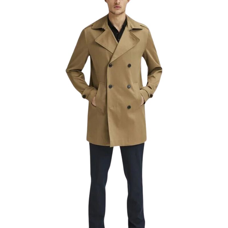 Men's Beige Cotton Trench Coat