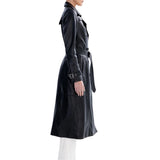 Black Leather Trench Coat