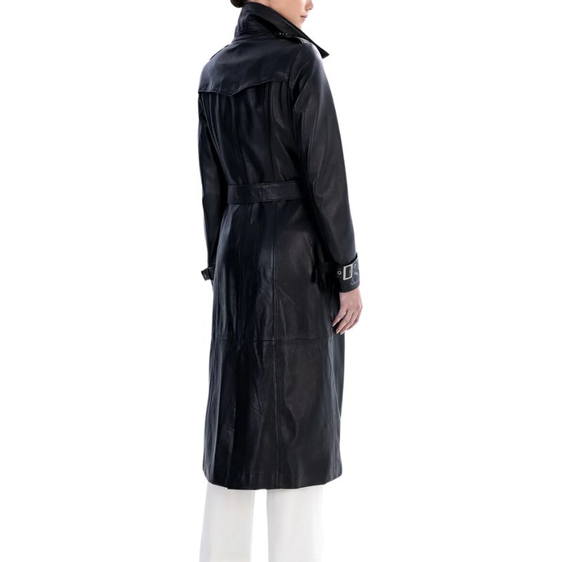 Black Leather Coat For Womens