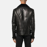 Black Quilted Leather Jacket