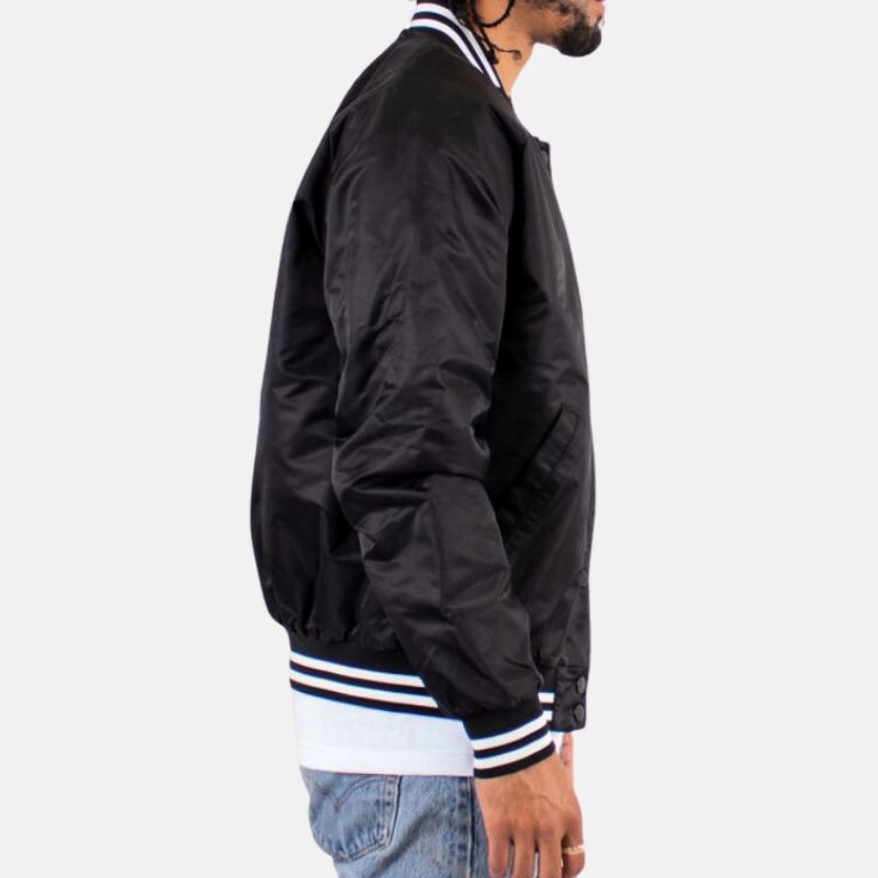 Black Bomber Varsity Jacket