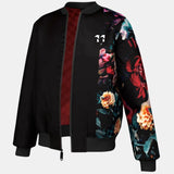 Black Floral Bomber Jacket Mens