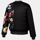 Black Floral Bomber Jacket Mens