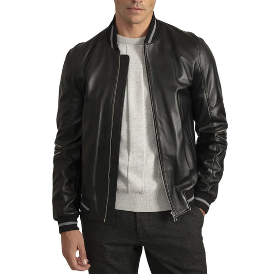 black-leather-bomber-jacket