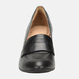 Chunky Heel Loafers Womens