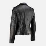 Womens Motorcycle Black Biker Leather Jacket