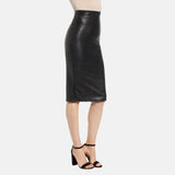 Womens Black Long Pencil Skirt