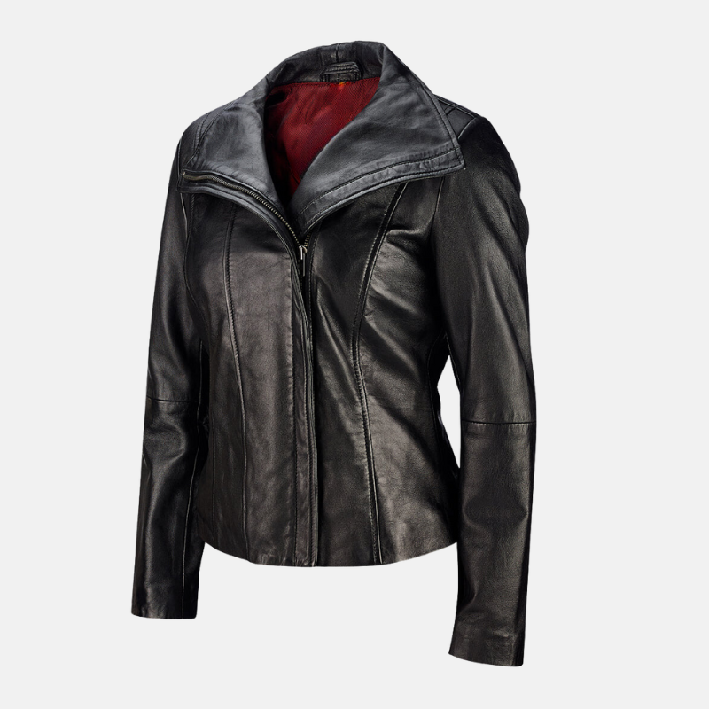 Leather Motorcycle Jacket Womens