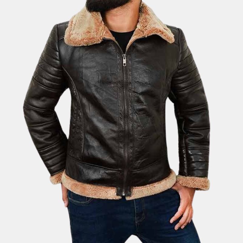 black-leather-shearling-white-fur-jacket-for-men