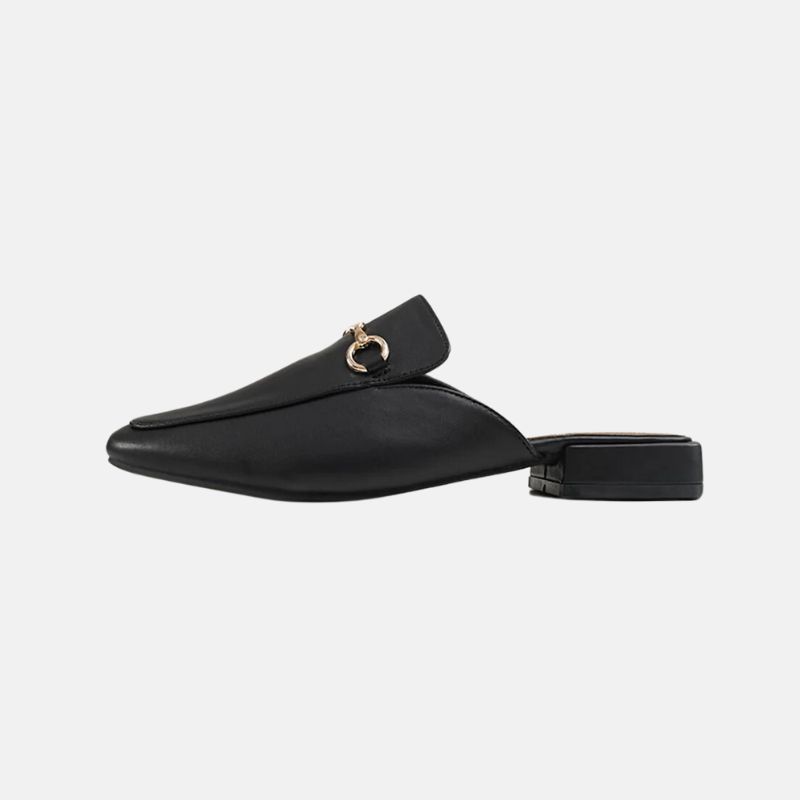 Black Slip On Loafers Womens