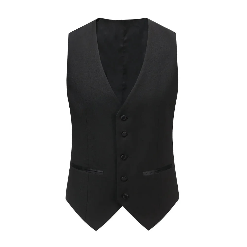 Men's Black 3 Piece Shawl Lapel Slim Fit Tuxedo