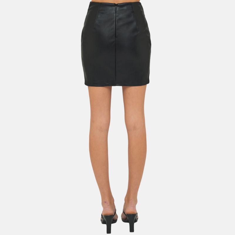 Leather Black Skirt