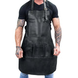 All Purpose Multi Pockets Genuine Leather Apron for Men and Women