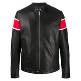 black-red-strip-leather-jacket