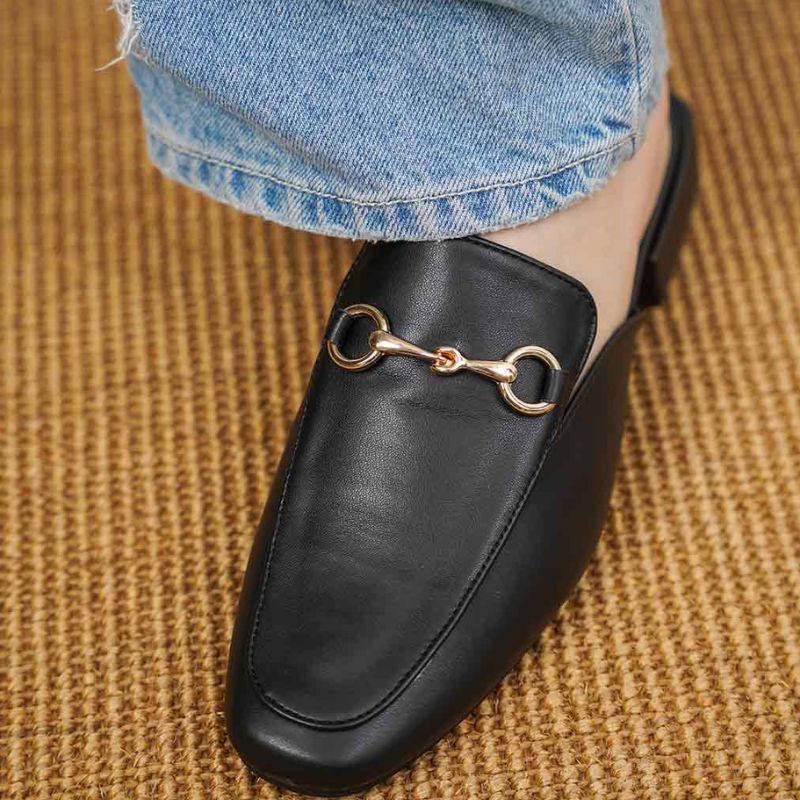 Womens Slip On Loafers With Buckle